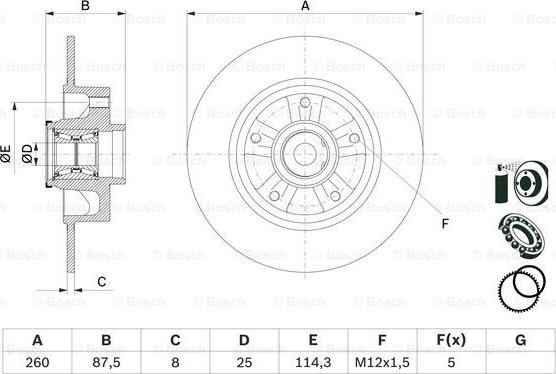 BOSCH 0 986 479 E79 - Bremžu diski www.autospares.lv