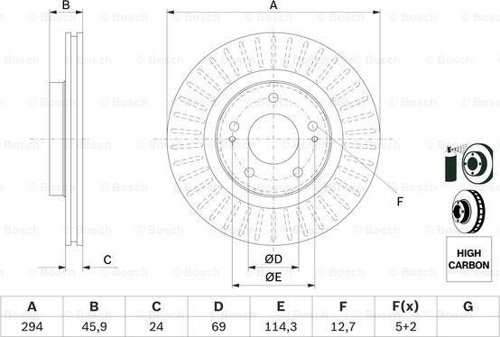 BOSCH 0 986 479 E76 - Bremžu diski autospares.lv