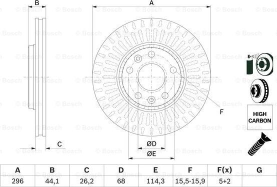 BOSCH 0 986 479 E77 - Bremžu diski www.autospares.lv