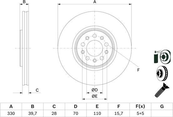 BOSCH 0 986 479 F66 - Brake Disc www.autospares.lv