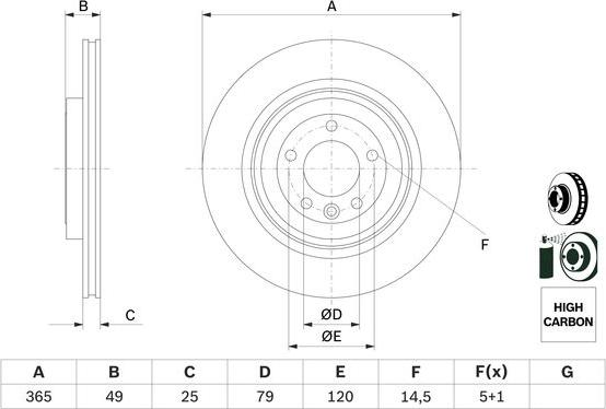 BOSCH 0 986 479 F68 - Bremžu diski www.autospares.lv