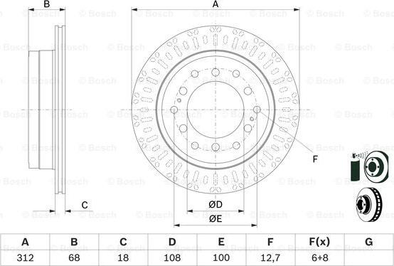 BOSCH 0 986 479 F07 - Bremžu diski www.autospares.lv