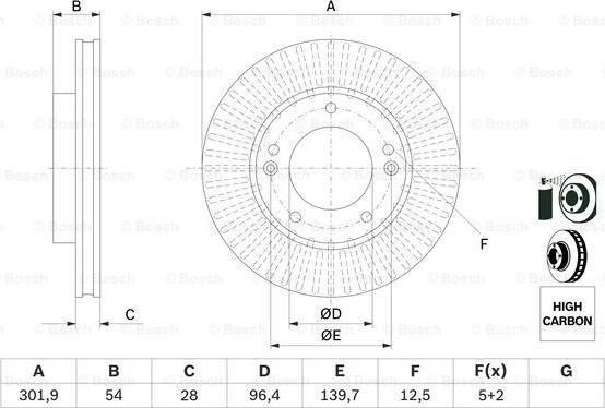 BOSCH 0 986 479 F20 - Bremžu diski www.autospares.lv