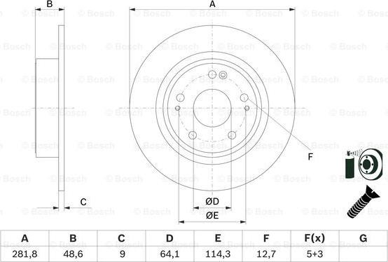 BOSCH 0 986 479 F76 - Bremžu diski www.autospares.lv