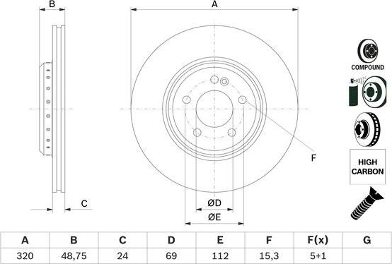 BOSCH 0 986 479 G39 - Bremžu diski www.autospares.lv