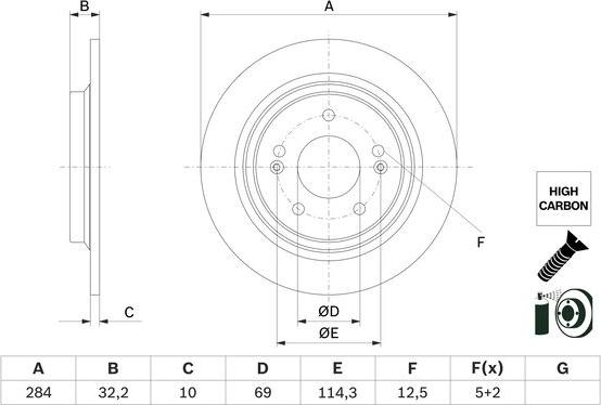 BOSCH 0 986 479 G77 - Bremžu diski www.autospares.lv