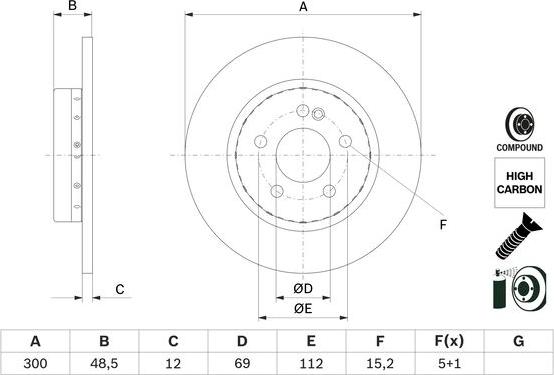 BOSCH 0 986 479 H49 - Bremžu diski www.autospares.lv