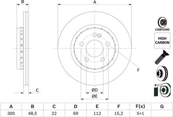 BOSCH 0 986 479 H50 - Bremžu diski www.autospares.lv