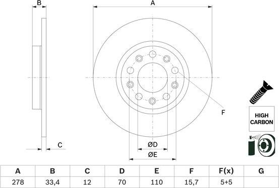 BOSCH 0 986 479 H24 - Bremžu diski www.autospares.lv