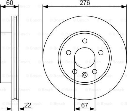 BOSCH 0 986 479 R95 - Bremžu diski autospares.lv