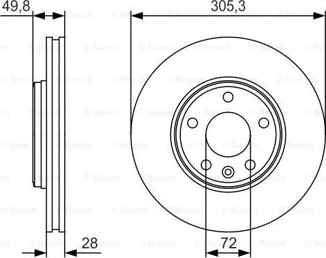 BOSCH 0 986 479 R93 - Bremžu diski www.autospares.lv