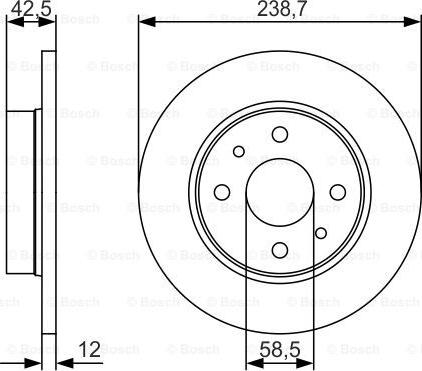 BOSCH 0 986 479 R61 - Bremžu diski www.autospares.lv