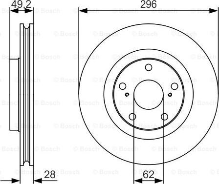 BOSCH 0 986 479 R33 - Bremžu diski www.autospares.lv