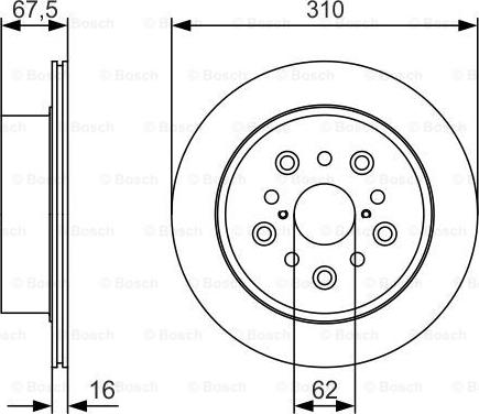 BOSCH 0 986 479 R25 - Bremžu diski www.autospares.lv