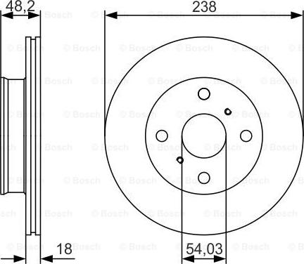 BOSCH 0 986 479 R75 - Bremžu diski autospares.lv