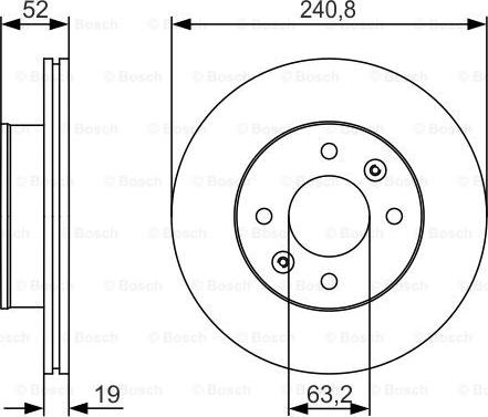 BOSCH 0 986 479 R71 - Bremžu diski autospares.lv