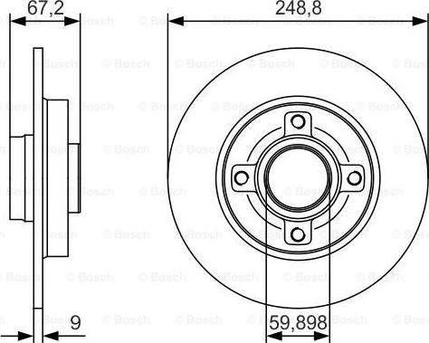 BOSCH 0 986 479 S42 - Brake Disc www.autospares.lv