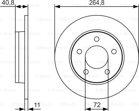 BOSCH 0 986 479 S50 - Bremžu diski autospares.lv