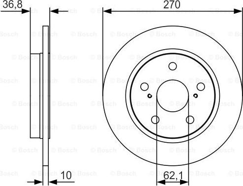 BOSCH 0 986 479 S64 - Bremžu diski www.autospares.lv