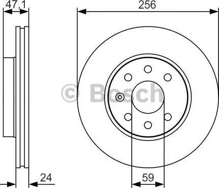 BOSCH 0 986 479 S65 - Тормозной диск www.autospares.lv