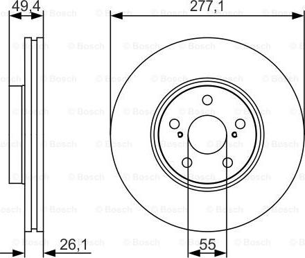 BOSCH 0 986 479 S09 - Тормозной диск www.autospares.lv