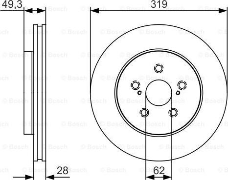 BOSCH 0 986 479 S39 - Тормозной диск www.autospares.lv