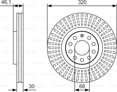 BOSCH 0 986 479 S30 - Тормозной диск www.autospares.lv