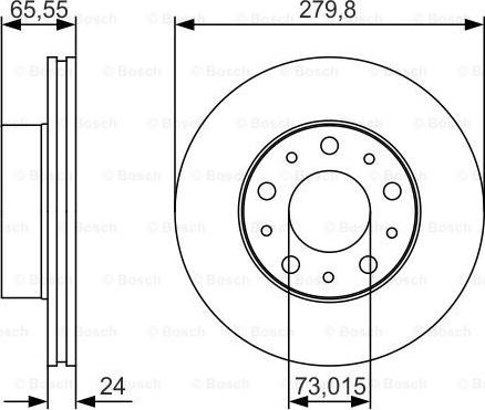 BOSCH 0 986 479 S70 - Brake Disc www.autospares.lv