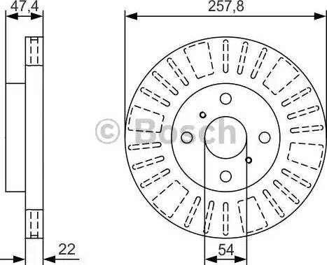 BOSCH 0 986 479 T98 - Bremžu diski autospares.lv