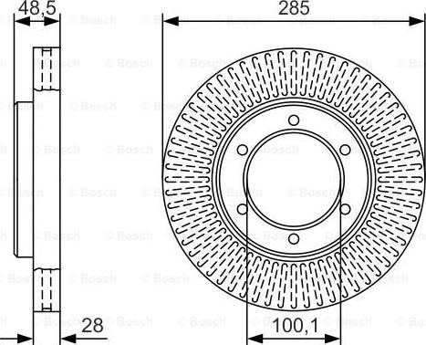 BOSCH 0 986 479 T45 - Bremžu diski www.autospares.lv