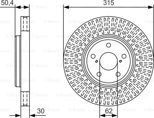 BOSCH 0 986 479 T40 - Bremžu diski autospares.lv