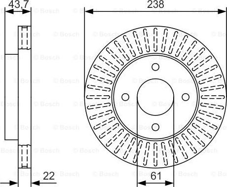 BOSCH 0 986 479 T42 - Bremžu diski www.autospares.lv