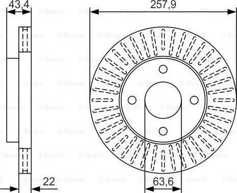 BOSCH 0 986 479 T66 - Bremžu diski www.autospares.lv