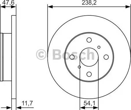 BOSCH 0 986 479 T68 - Bremžu diski autospares.lv