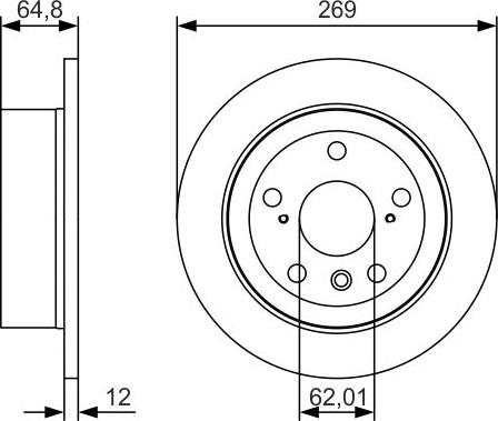 BOSCH 0 986 479 T13 - Bremžu diski autospares.lv