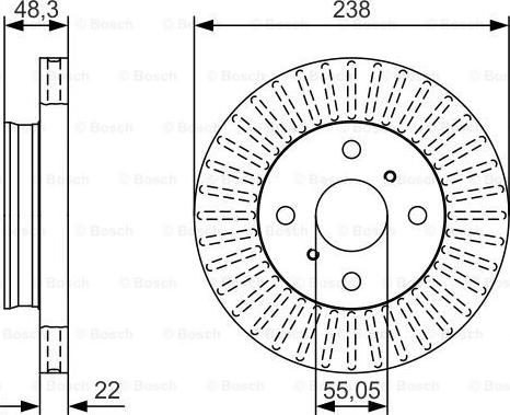 BOSCH 0 986 479 T82 - Bremžu diski autospares.lv