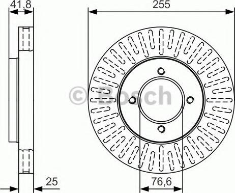 BOSCH 0 986 479 T25 - Bremžu diski autospares.lv