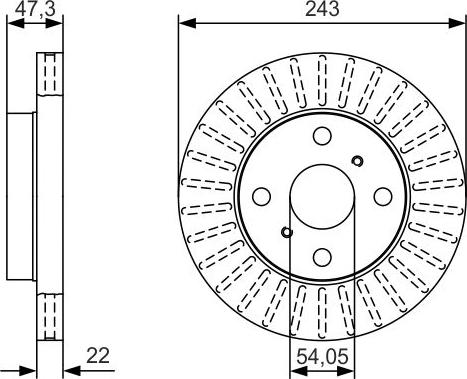 BOSCH 0 986 479 T72 - Bremžu diski www.autospares.lv