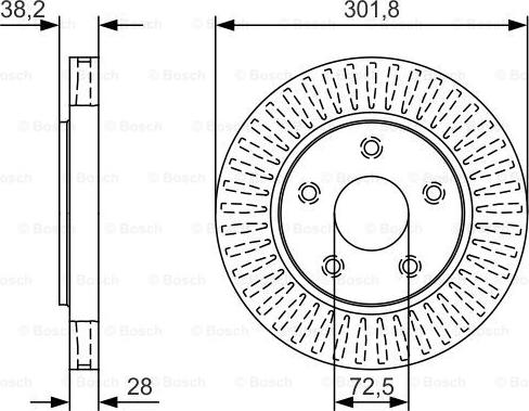 BOSCH 0 986 479 U45 - Bremžu diski www.autospares.lv