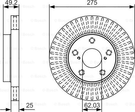 BOSCH 0 986 479 U19 - Bremžu diski autospares.lv