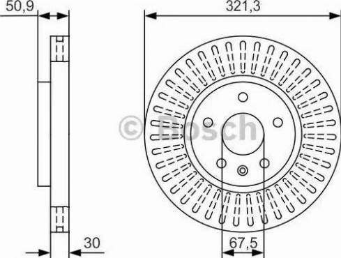 BOSCH 0 986 479 U11 - Bremžu diski autospares.lv