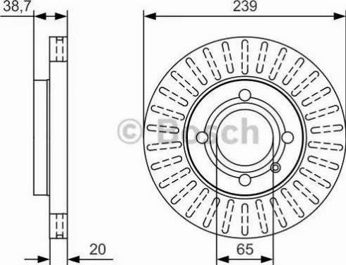 BOSCH 0 986 479 U13 - Bremžu diski autospares.lv