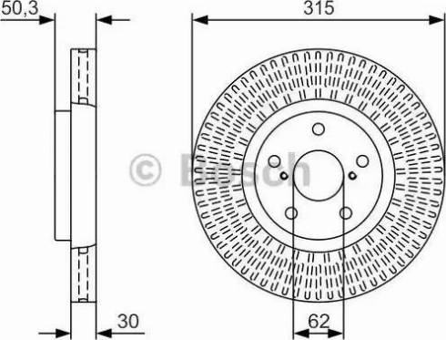 BOSCH 0 986 479 U77 - Bremžu diski autospares.lv