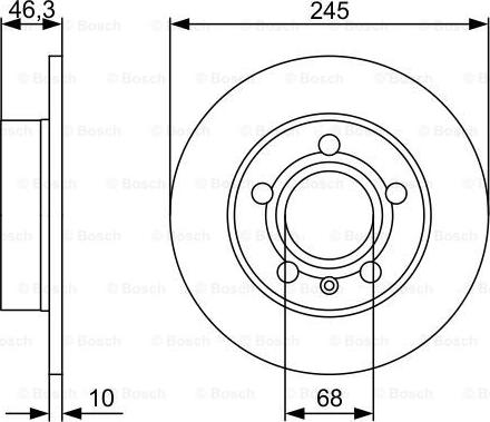 BOSCH 0 986 479 V52 - Bremžu diski www.autospares.lv