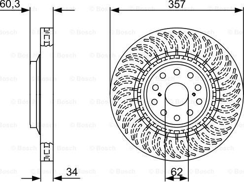 BOSCH 0 986 479 V64 - Bremžu diski autospares.lv