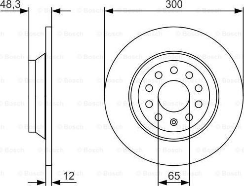 BOSCH 0 986 479 V01 - Bremžu diski www.autospares.lv