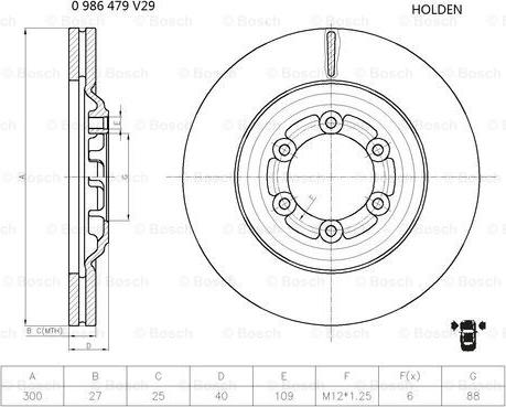 BOSCH 0 986 479 V29 - Bremžu diski www.autospares.lv