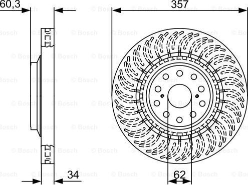 BOSCH 0 986 479 V74 - Bremžu diski www.autospares.lv