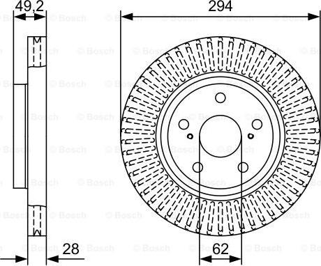 BOSCH 0 986 479 W40 - Bremžu diski www.autospares.lv