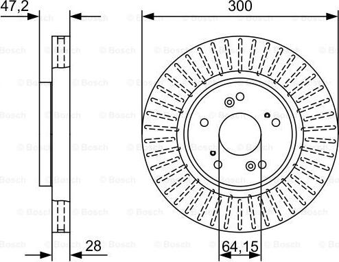 BOSCH 0 986 479 W48 - Bremžu diski www.autospares.lv